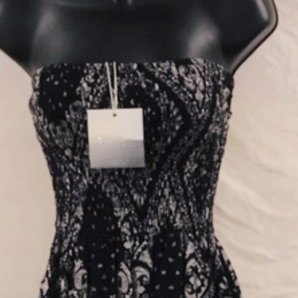 Strapless Maxi Dress With Slit